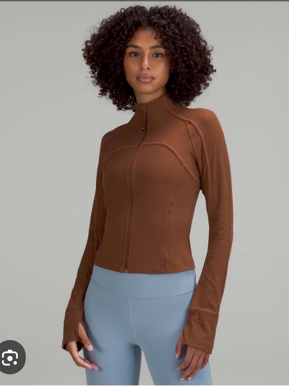 lululemon Copper Brown Ribbed Define Crop Jacket & free tote